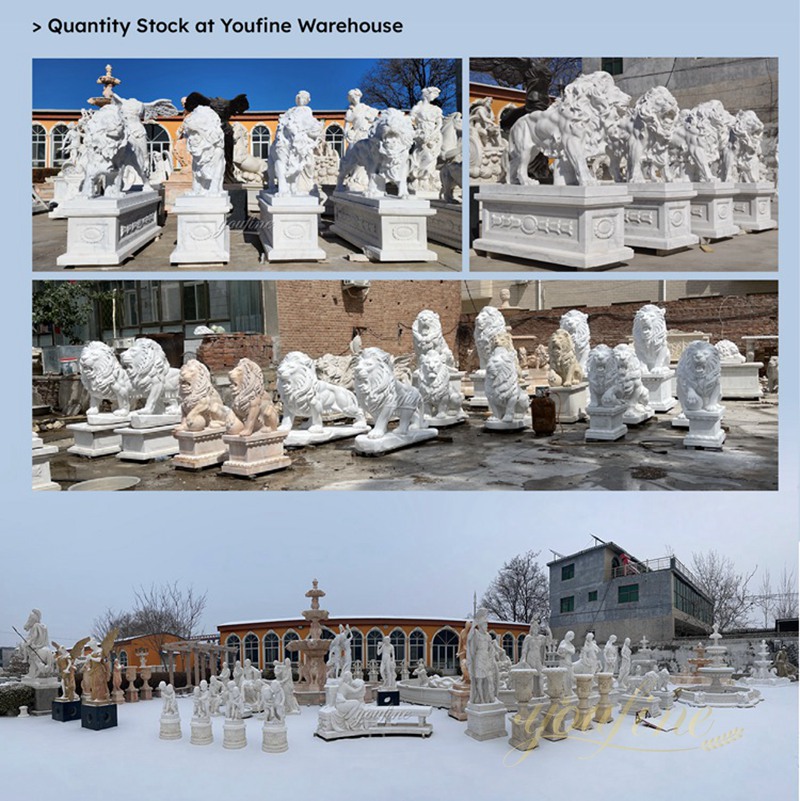 youfine marble lion statue for sale