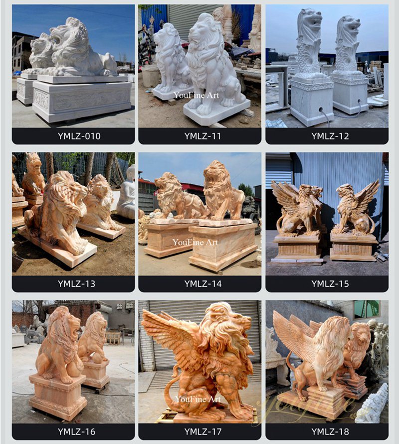 youfine marble lion statue for sale