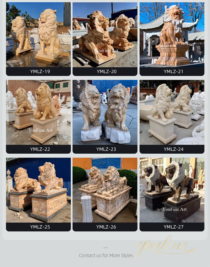 youfine marble lion statue for sale