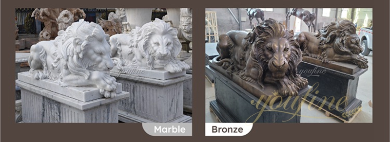 youfine marble lion statue for sale