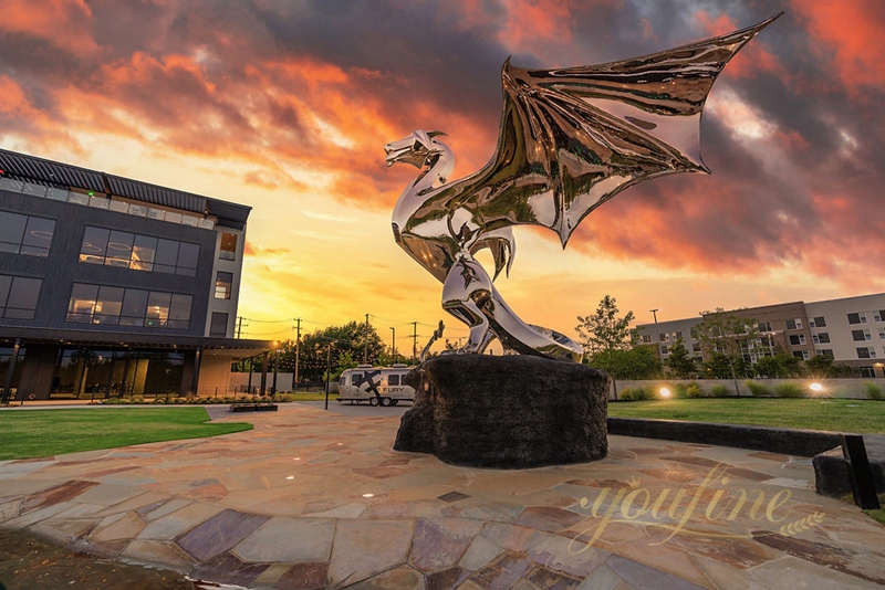 Fury Large Metal Dragon Sculpture Outdoor Garden for Sale