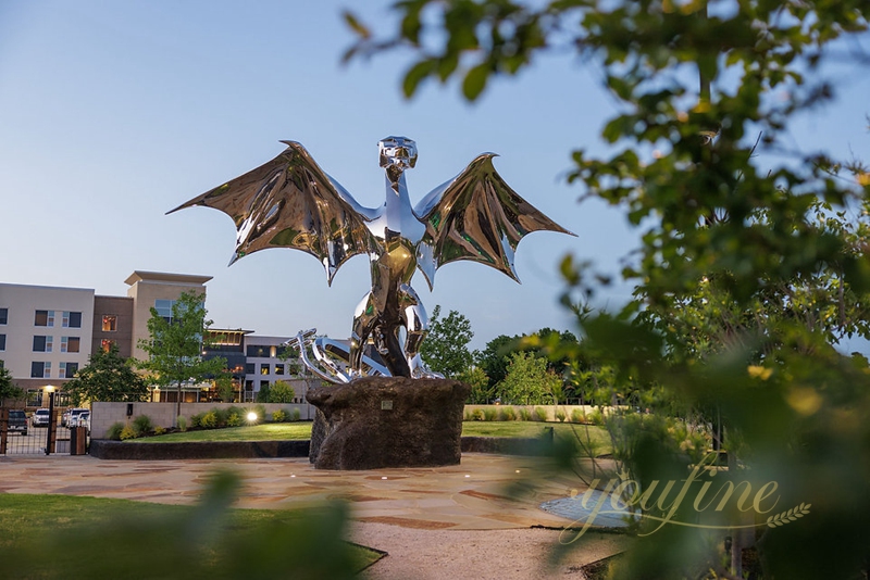 Fury Large Metal Dragon Sculpture Outdoor Garden for Sale