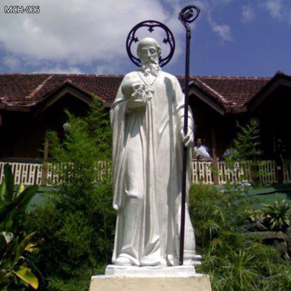 High Quality Marble St Sylvester Sculpture for Outdoor
