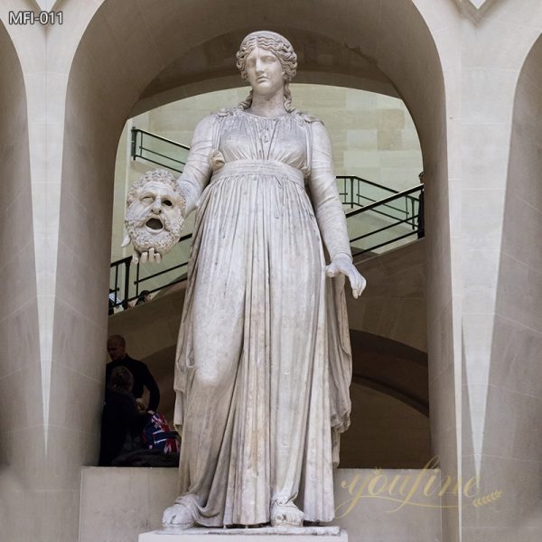 Marble the Muse of Tragedy Melpomene Statue for Sale