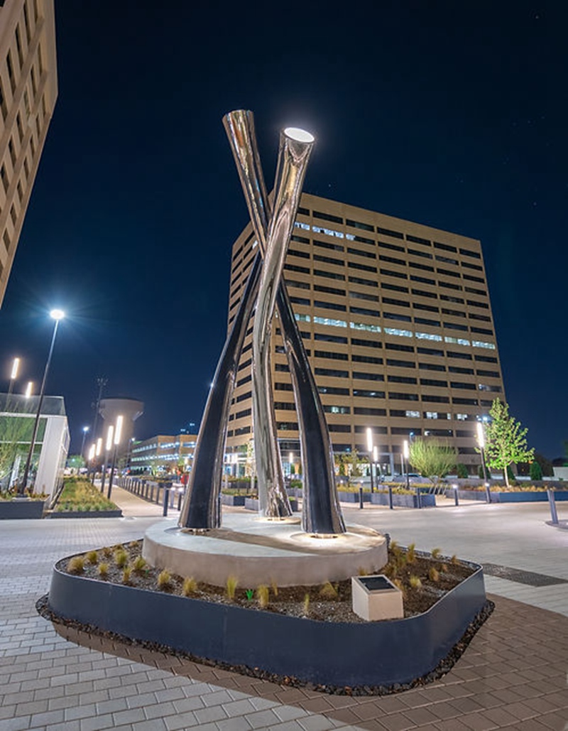 Passages Modern Abstract Simple Line Sculpture for Community Square