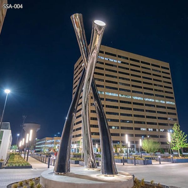 Passages Modern Abstract Simple Line Sculpture for Community Square