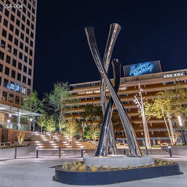 Passages Modern Abstract Simple Line Sculpture for Community Square