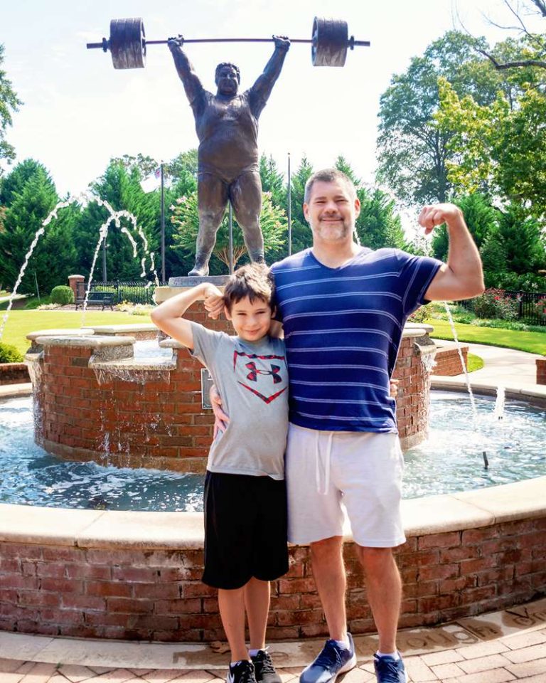 Bronze Weightlifter Paul Anderson Statue