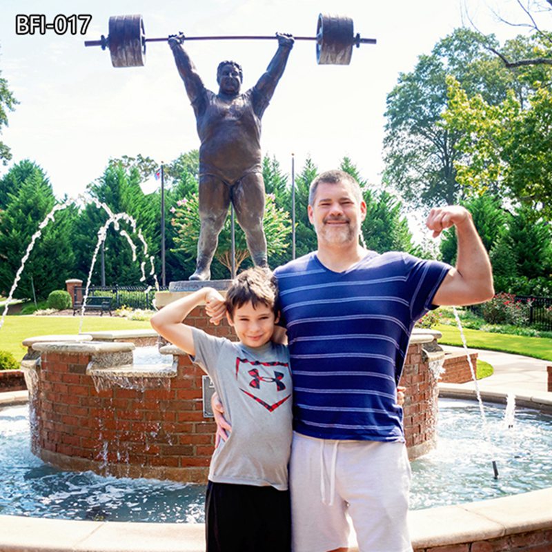 Bronze Weightlifter Paul Anderson Statue Memorial Park Art