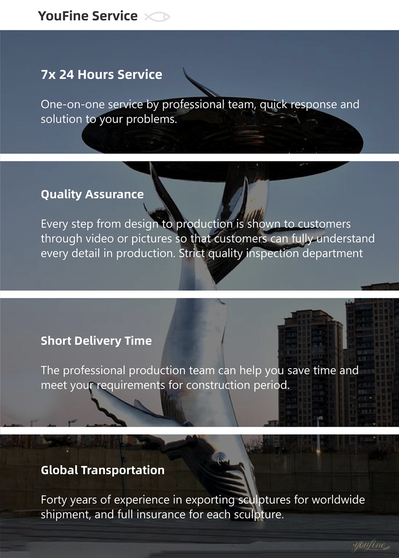 Stainless steel marine animal sculptures for sale