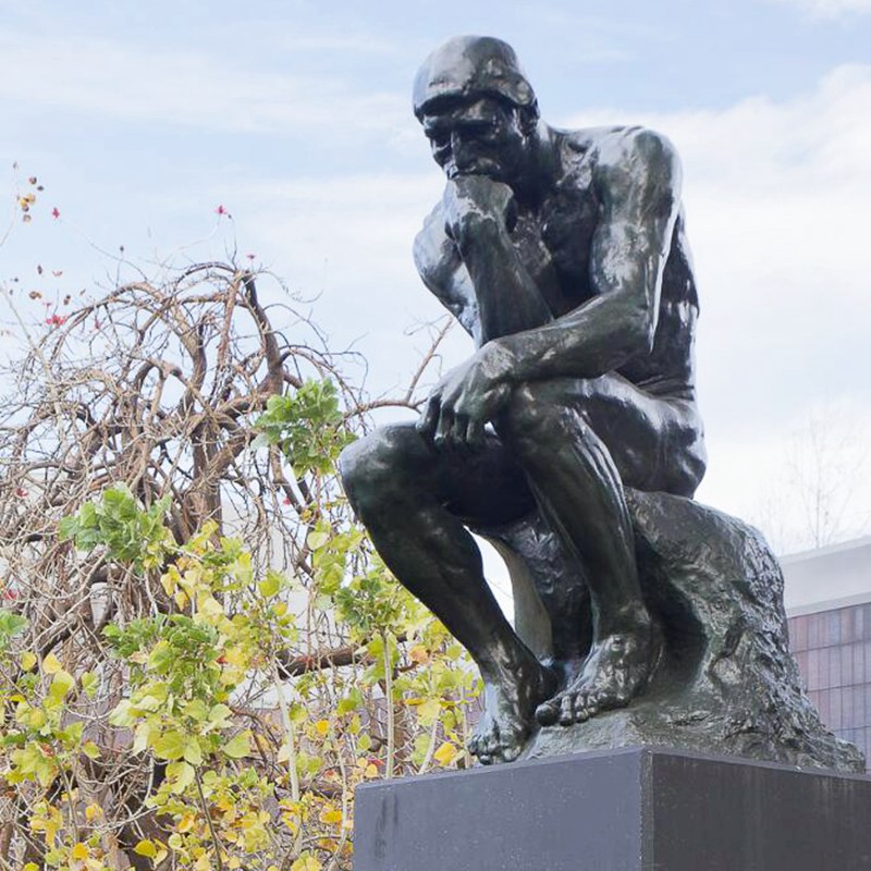 The Thinker bronze sculpture art