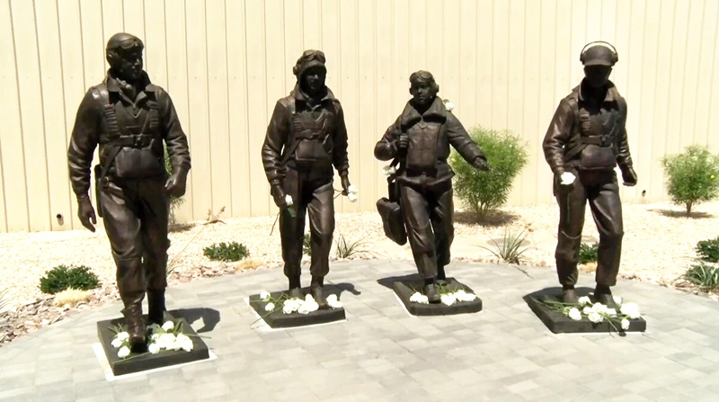 Tuskegee airmen bronze statue