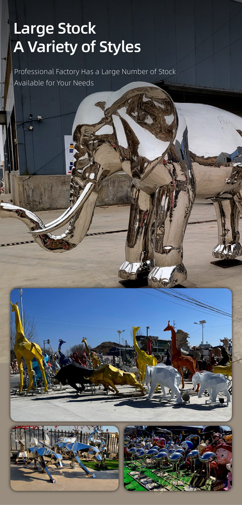 YOUFINE stainless steel animal sculpture for sale 