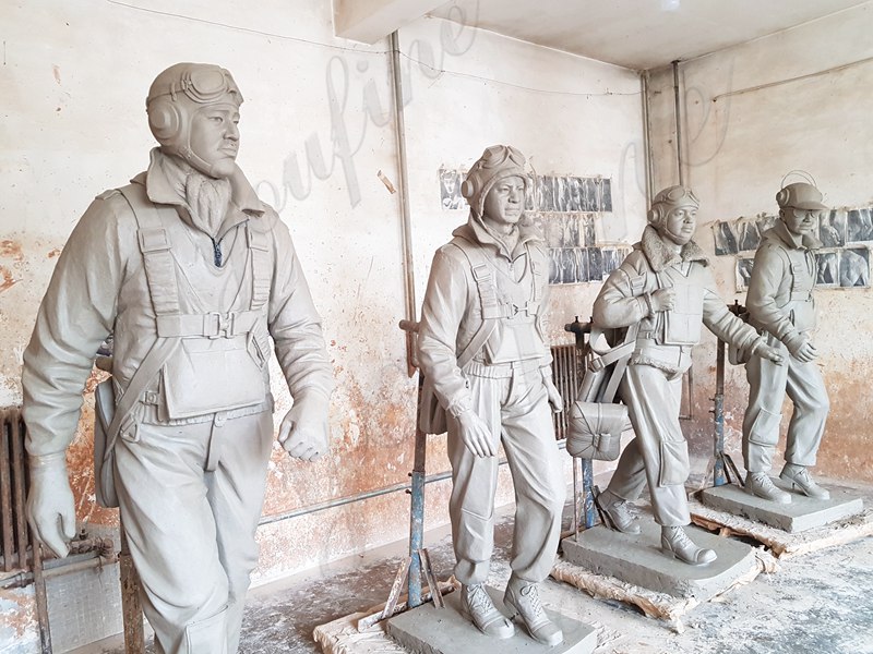 bronze military statue