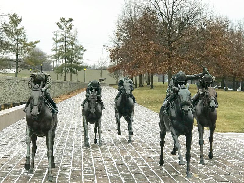 bronze statue of horse