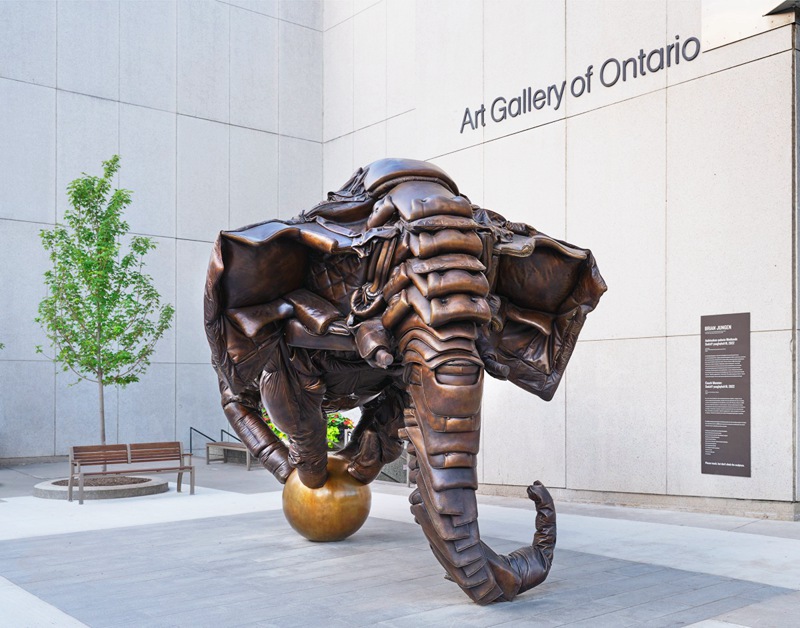 large bronze elephant statue