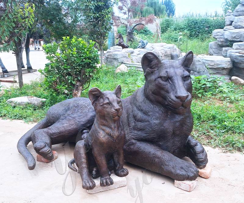 lifesize Bronze Lion Statue