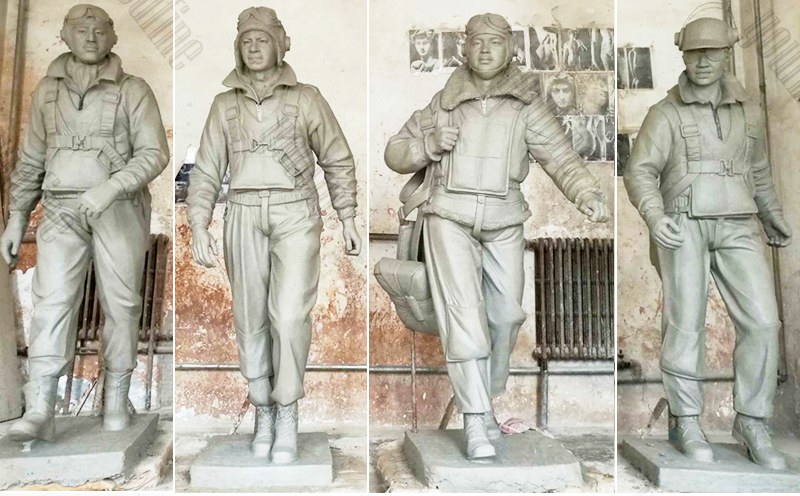 military statue Clay Model
