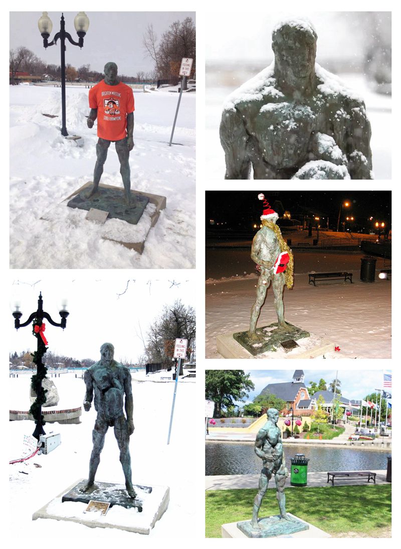 modern abstract statue