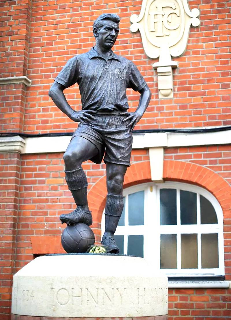 soccer player statue