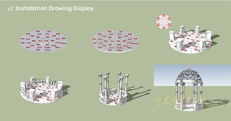 youfine marble gazebo factory supplier
