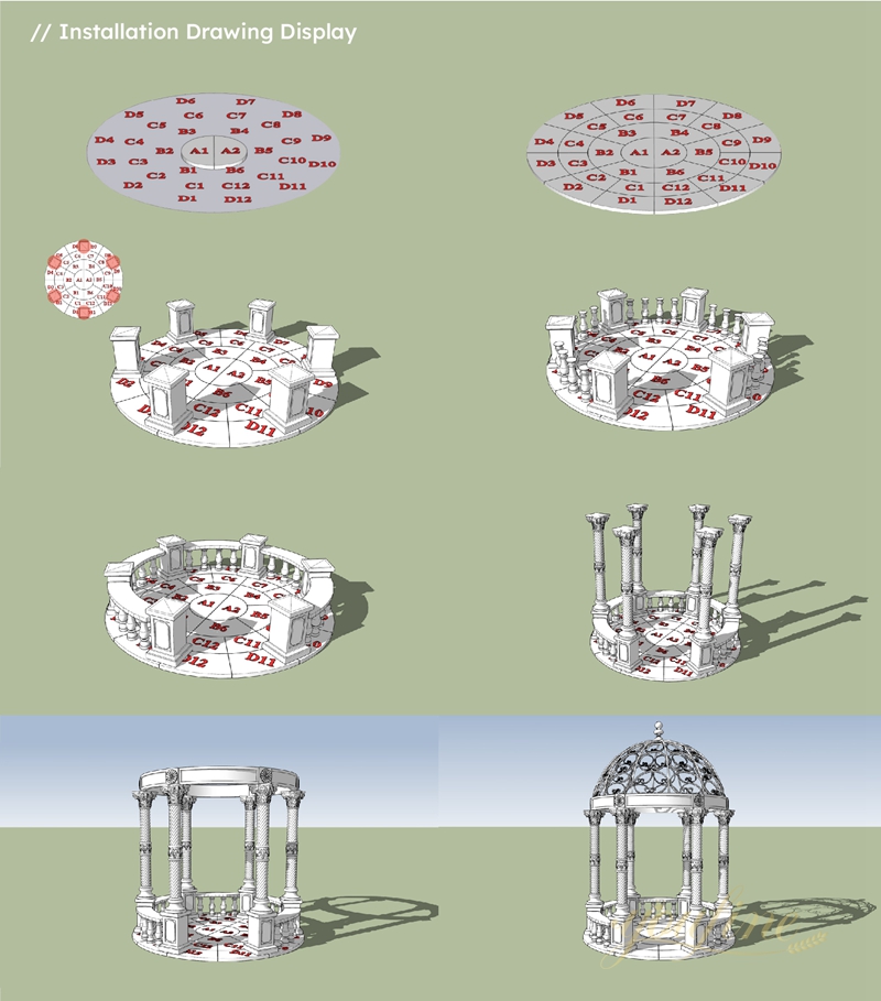 youfine marble gazebo for sale
