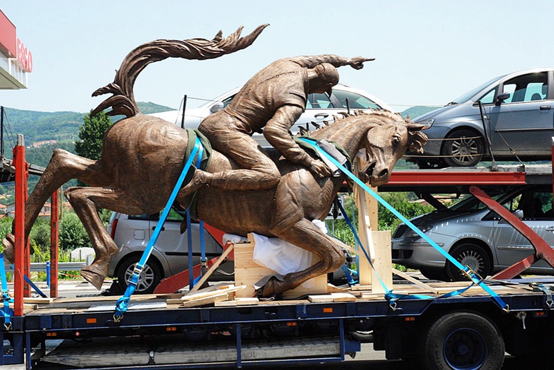 Bronze Rearing Horse Sculpture