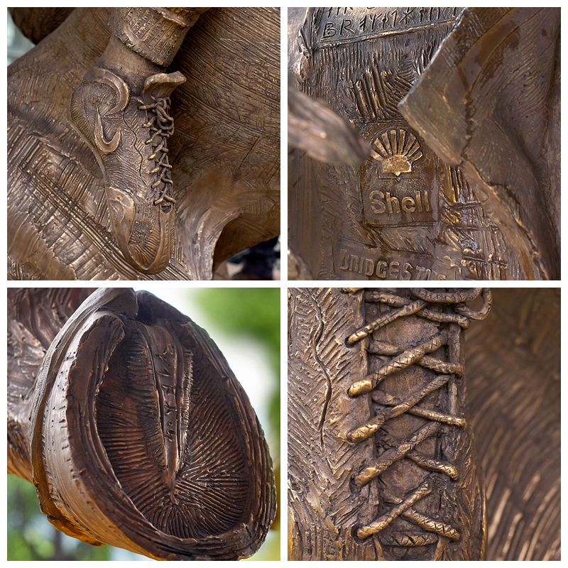 Bronze Rearing Horse Statue detail