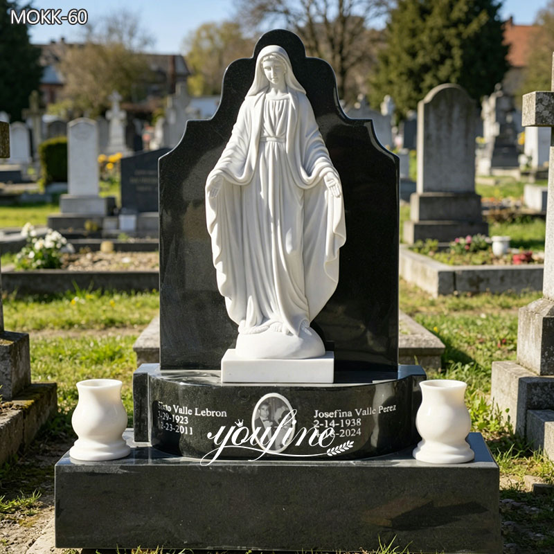 Catholic Virgin Mary Headstone