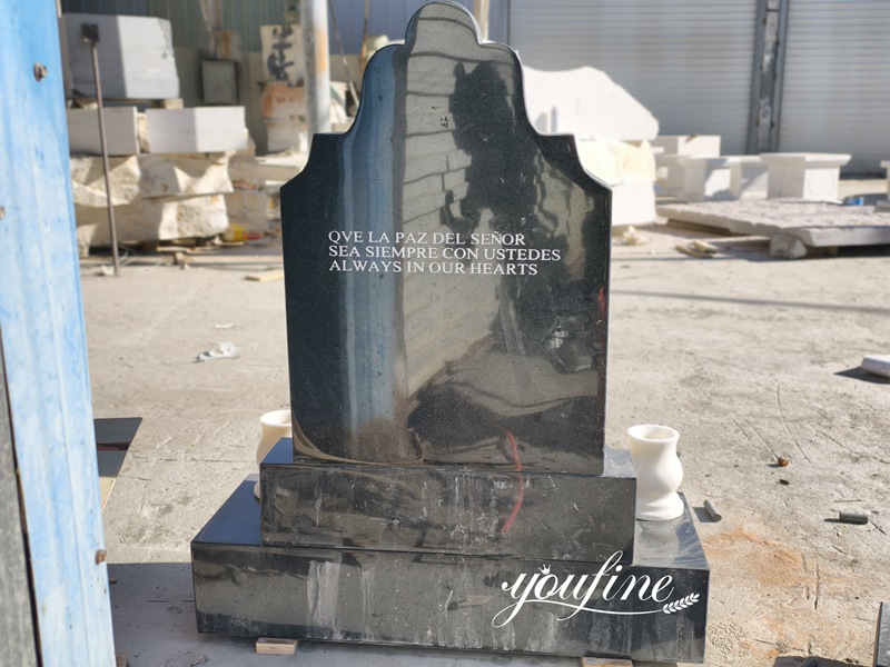 Virgin Mary Statues Headstone