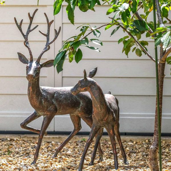 Fawn Fallow Deer Life Size Statue