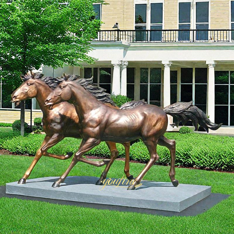 Group Antique Bronze Horse Sculptures
