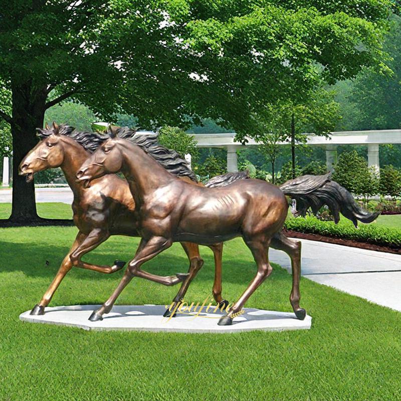 Group Antique Horse Sculptures