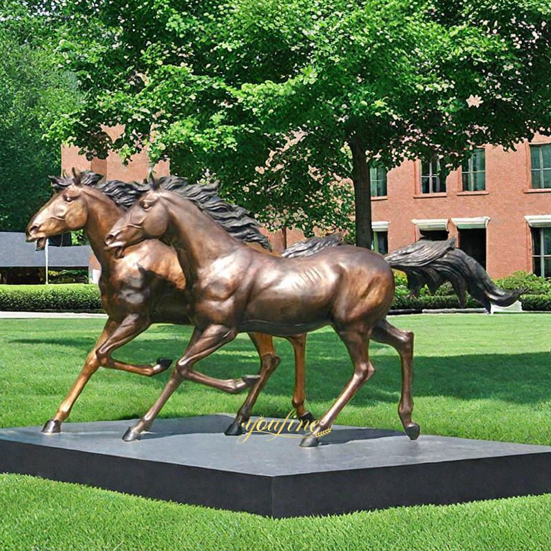Group Bronze Horse Sculptures