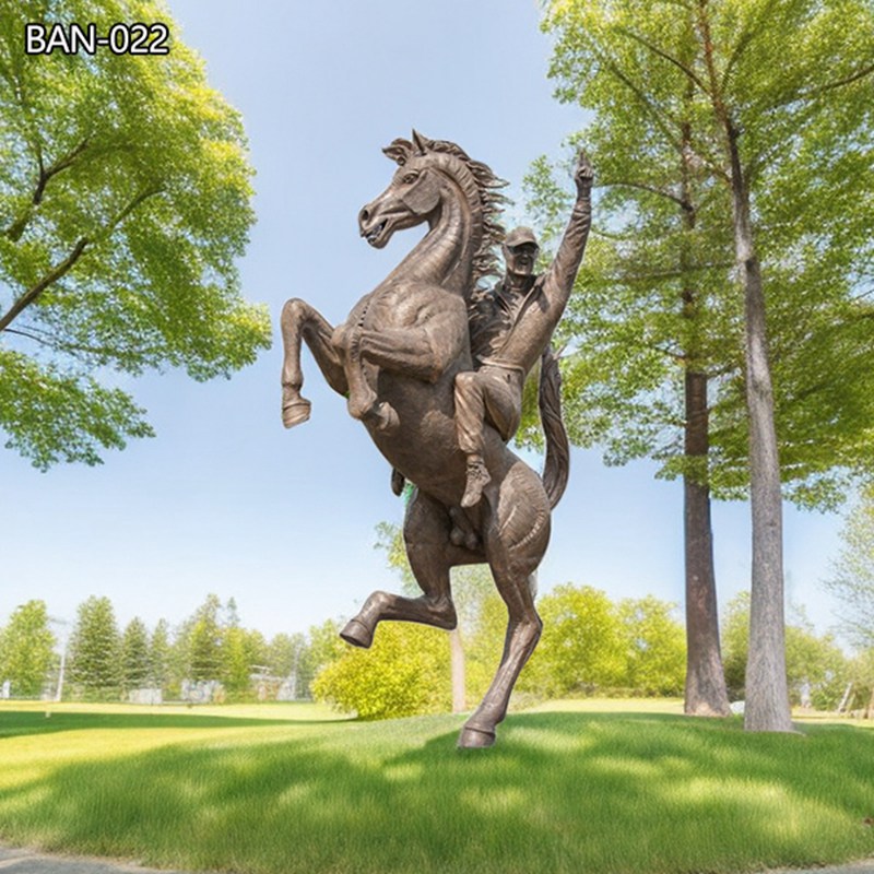 Bronze Ferrari Prancing Horse Statue Champion Schumacher Monument