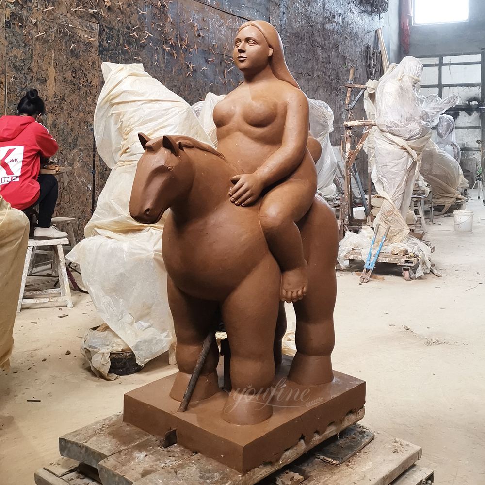 Lady on a Horse statue Clay Model