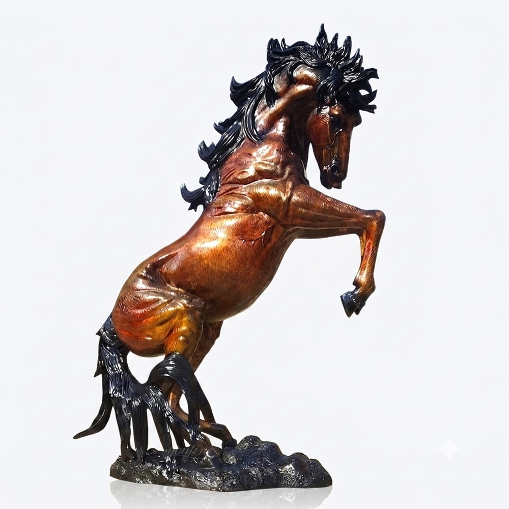Outdoor Jumping Large Horse Statues for Sale BOKK-963
