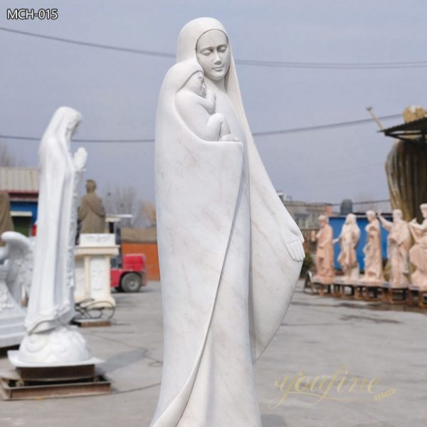 Marble Statue of Abstract Madonna and Child for Church