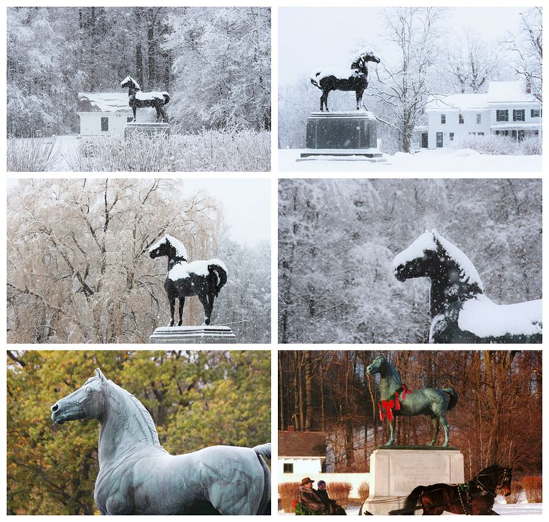 Outdoor Bronze Morgan statue