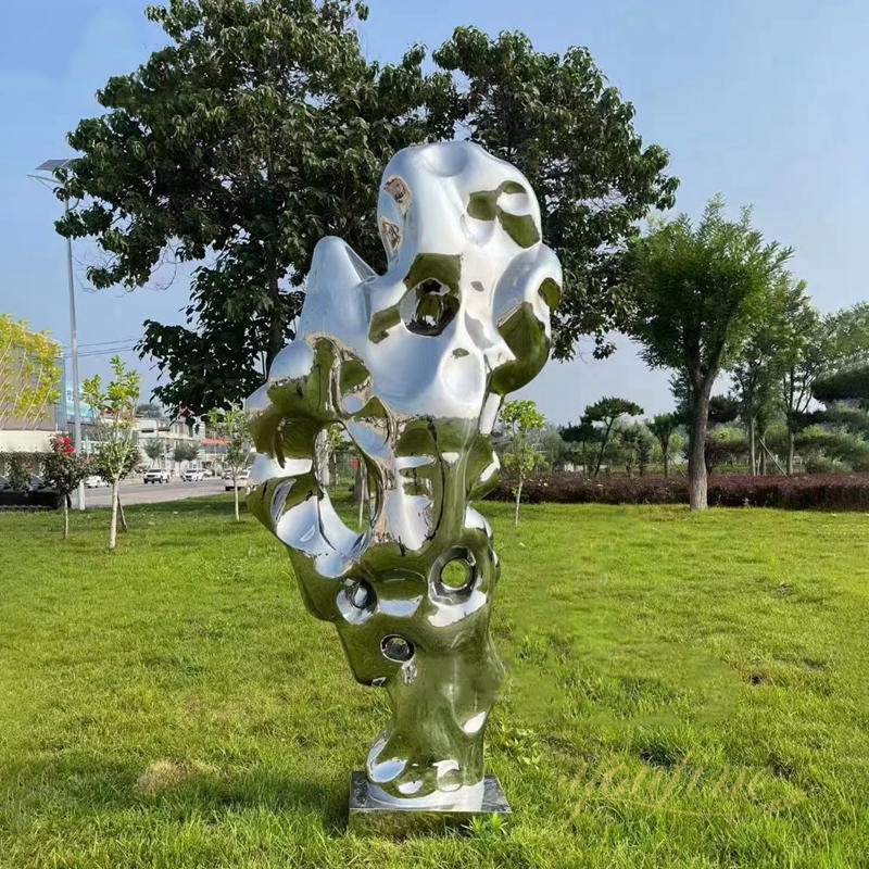 Realistic Stainless Steel Rock Sculptures