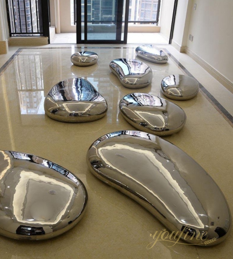 Stainless Steel Cobblestone Sculptures 