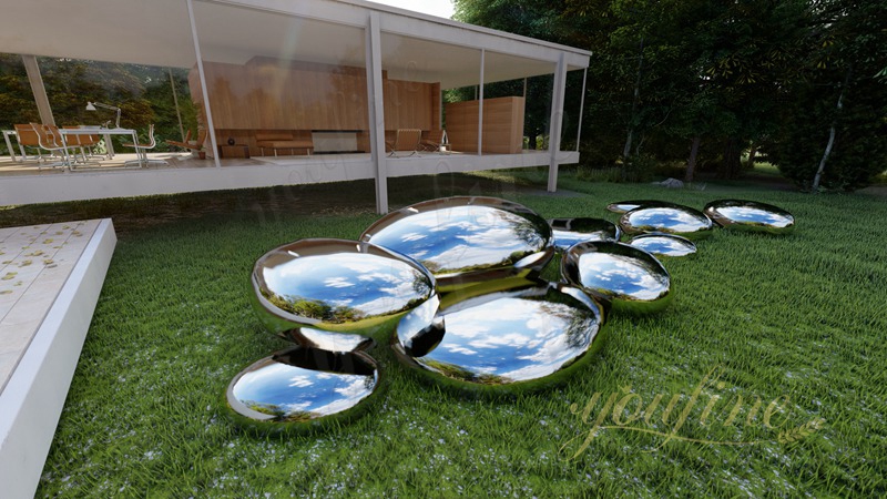 Stainless Steel Cobblestone Sculptures 