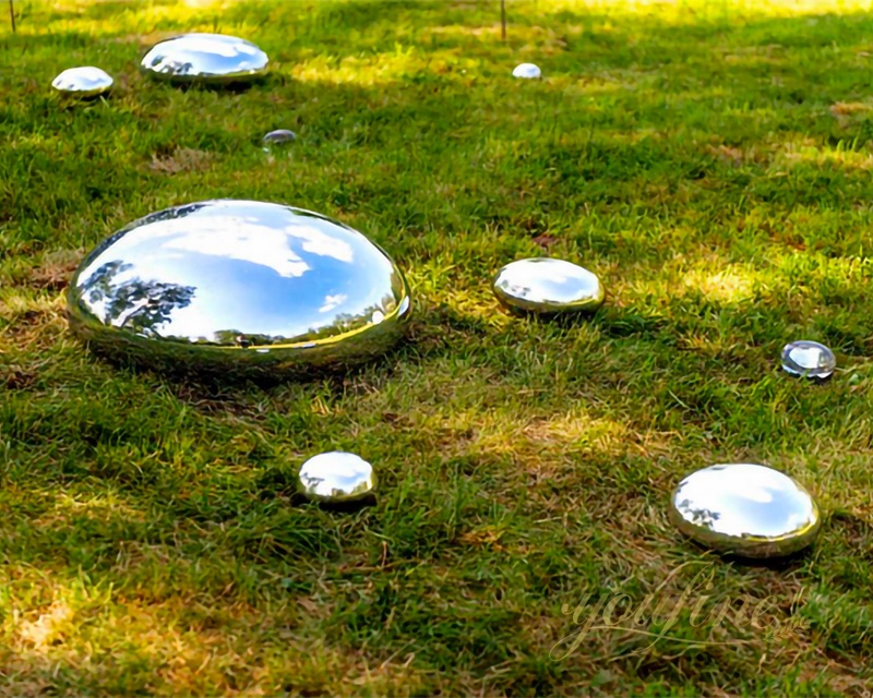 Stainless Steel Cobblestone Sculptures 