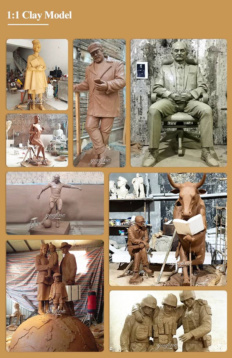 YouFine Foundry custom-made Life Size Bronze Statue clay model