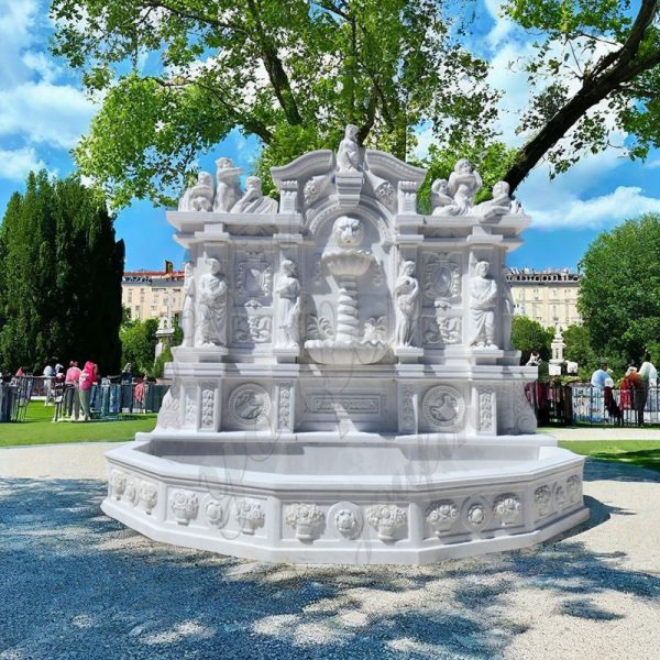 large garden marble wall fountain