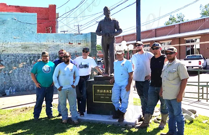 life size military sculpture