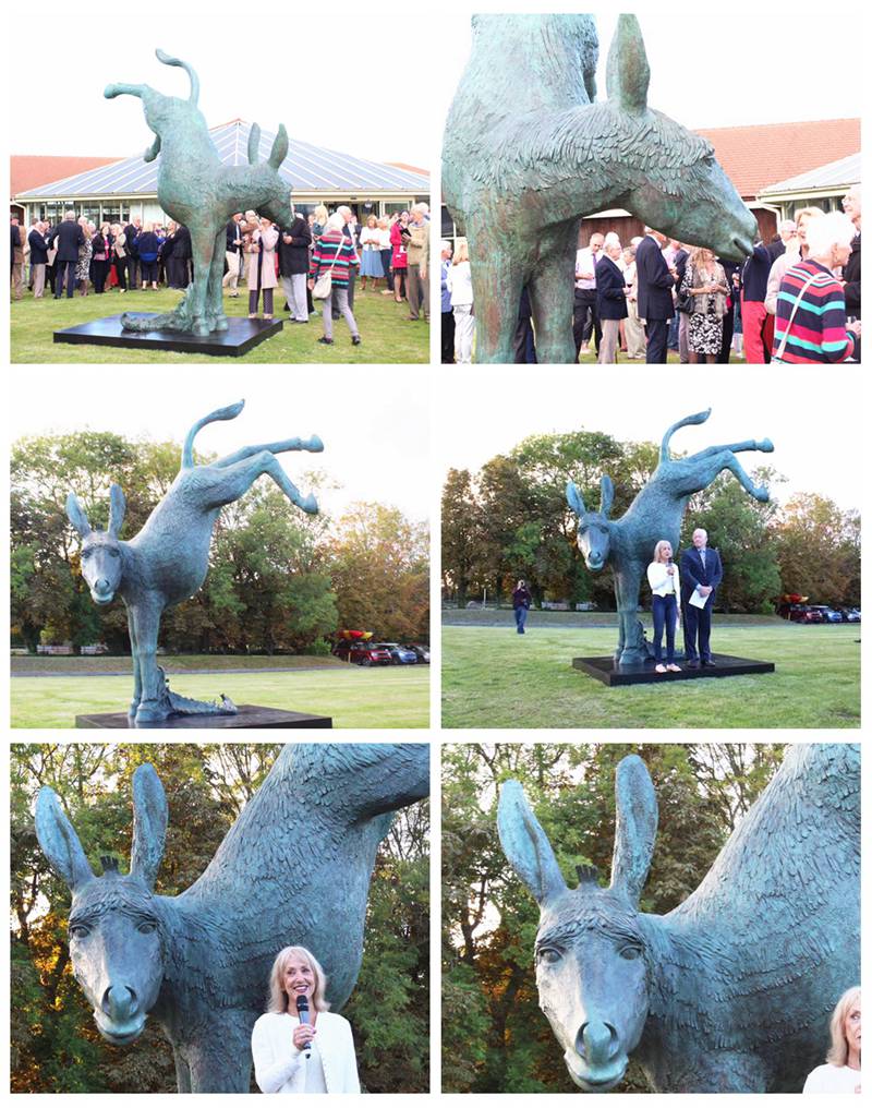 outdoor donkey statue
