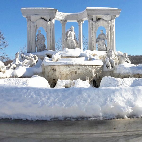 outdoor marble Trevi fountain