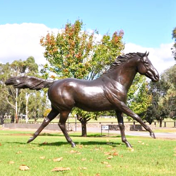 running Bronze Horse Sculpture