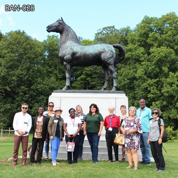 standing Bronze Morgan statue